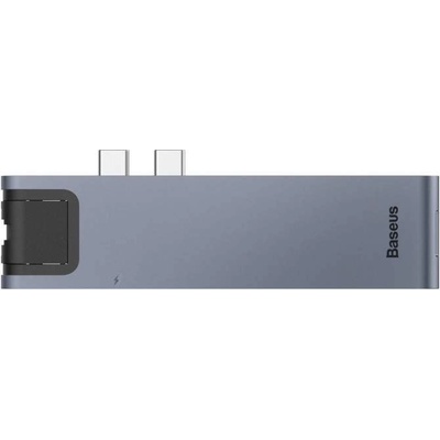 Baseus Thunderbolt C+ Pro USB-C Hub - мултифункционален хъб за свързване на допълнителна периферия за MacBook (тъмносив)