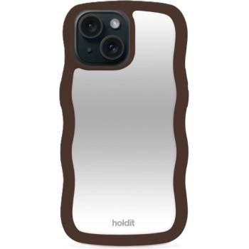 Holdit Гръб Holdit Wavy Case за iPhone 16e/15/14/13 - Chocolate/Mirror