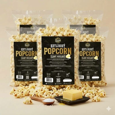 SnackStore.cz Popcorn slaný máslový párty balík 5 x 2 l