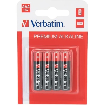 Verbatim Алкална батерия, AAA, LR03, 1.5 V, 4 броя