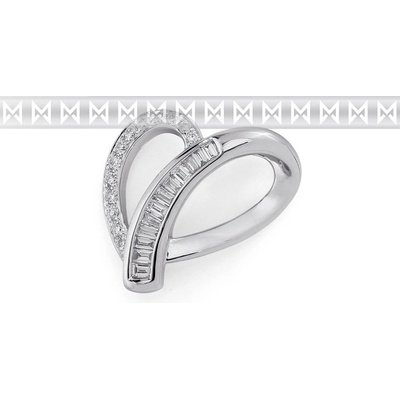 Klenoty Budín Luxusní zlatý diamantový přívěsek z bílého zlata posetý diamanty 24ks 3870081