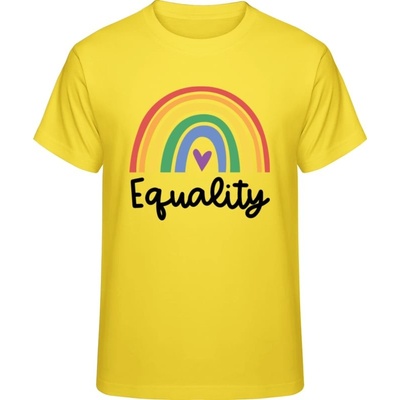 Premium Pride tričko Dúhový dizajn Equality Zlatá