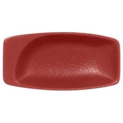RAK Porcelain Talíř obdélný 11 x 5,5 cm tmavě červená RAK-NFMZMR11DR