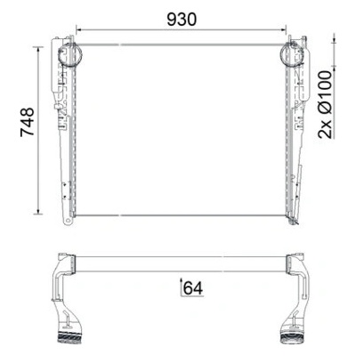 Chladič plniaceho vzduchu MAHLE ORIGINAL CI 622 000S (CI622000S)