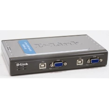 D-Link DKVM-4U 4-Port KVM switch, USB, včetně 2 ks 1.8m kabelů