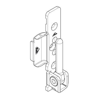 ROTO NT/NX rohové ložisko E5/T dřevo 12/20 nastavitel. 2 čepy 7 mm 150 kg pravé