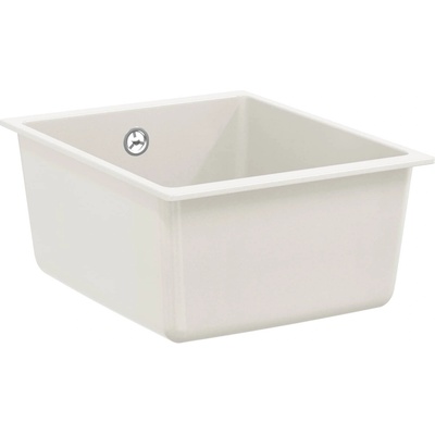 vidaXL Мивка Бяло 370 x 460 мм 80% Кварц и 20% Смола (42028419)