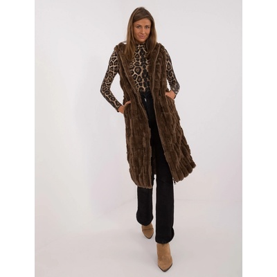 Wool Fashion Italia vesta AT-KZ-2368-1.08 Béžová tmavo