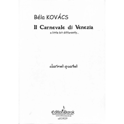 Il carnevale di Venezia noty pre 4 klarinety