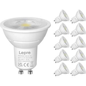 Lepro 200084-DW-EU-10 GU10 Димираща се LED крушка, 4.5W, 345 lm, 6500K, 10 броя (200084-DW-EU-10)