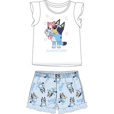 Bluey licence Dívčí pyžamo Bluey bílá světle modrá