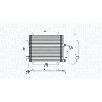 Kondenzátor klimatizace MAGNETI MARELLI 350203886000
