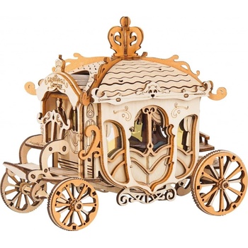 Robotime Drevené 3D puzzle Historický koč 92 ks