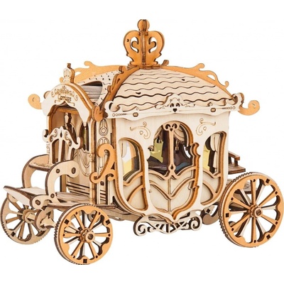 Robotime Drevené 3D puzzle Historický koč 92 ks