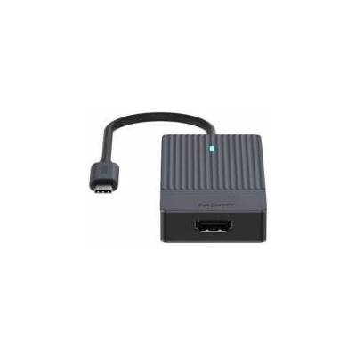 Rapoo Хъб Rapoo UCM-2001, 4 в 1, 2 x USB-A, 1 x USB-C, 1 x HDMI, Черен, RAPOO-11409