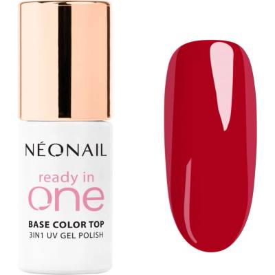 NEONAIL Ready In One 3in1 UV Gel Polish гел лак за нокти с диамантен прах цвят 12 One Berry Red 7.2ml