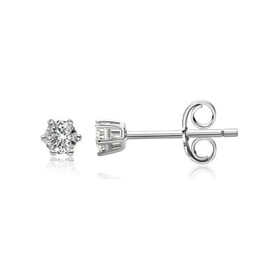 Nubis stříbrné náušnice s moissanity MN131