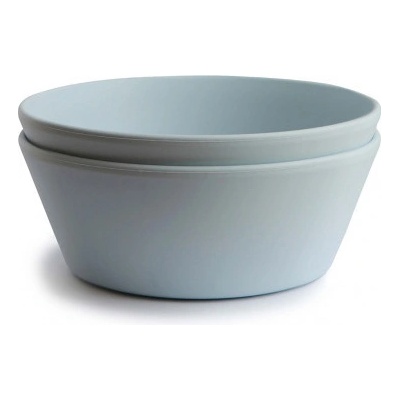 Mushie okrúhla miska Powder Blue 2 ks 430 ml