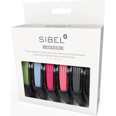 Sibel Gator Clips - štipce do vlasov "krokodílky" MIX FARIEB - 6 x 11 cm (934097260)