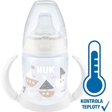 Nuk dojčenská fľaša na učenie s kontrolou teploty 150 ml biela