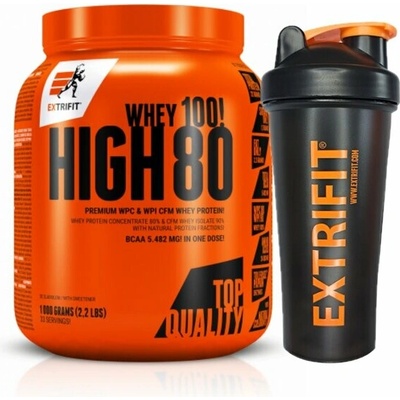 AKCE Extrifit High Whey 80 1000 g + ZDARMA Šejkr 600 ml – Zboží Dáma