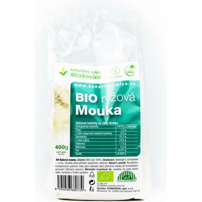 Kukuřičný mlýn BIO ryžová múka polohrubá 400 g