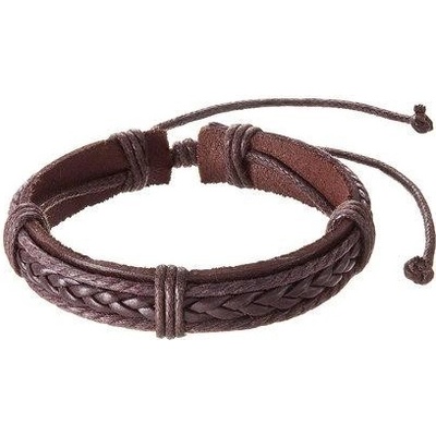 Pavona náramek pánský z hnědé koženky vázací 43039.3 hnědý