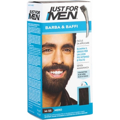 Just For Men Hair Mustache And Beard M-55 REAL BLACK černá