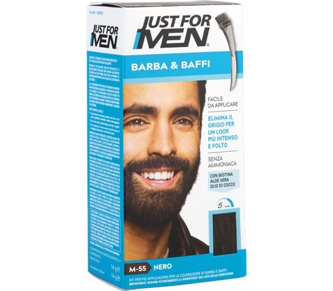 Just For Men Hair Mustache And Beard M-55 REAL BLACK černá