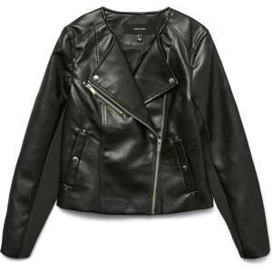 Vero Moda Яке Vero Moda Riley Faux Leather Jacket - Black
