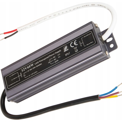 Napájecí zdroj pro LED pásky BLOW vodotěsný IP67 12V 5A 60W