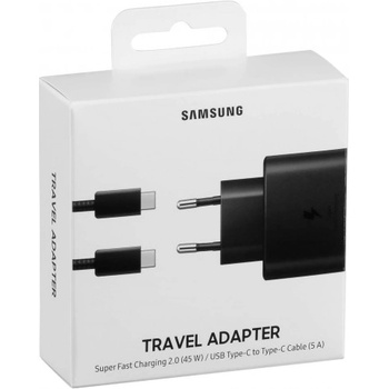 Samsung Оригинално зарядно Samsung 45W Super Fast USB-C Charger (EP-TA845) + кабел за Samsung Galaxy M55