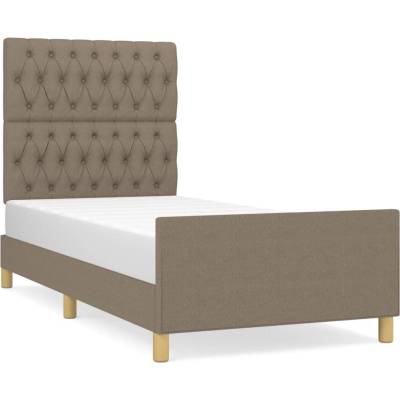 vidaXL 3125264 Rám postele s čelem taupe textil