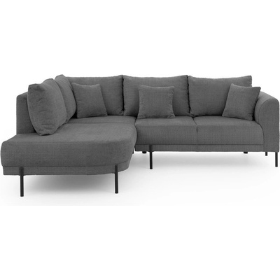 ROPEZ Тъмносив шенилов ъглов диван (ляв ъгъл/L форма) Mauris - Ropez (Mauris Naroznik L - Lewa OT tk. Cremona 95 ( Davis ))