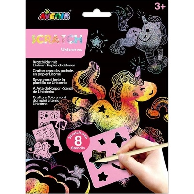 Avenir Škrabací obrázky podle šablony Jednorožci