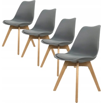 Bestent Трапезни столове 4бр. тъмно сиви скандинавски стил Basic