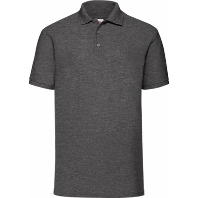 F.O.L. 65/35 Pique Polo dark heather grey