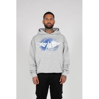 Urban Classics Суичър HIGHER THAN HEAVEN V. 4 Ultra Heavy Hoody grey XXLUB-MJG11589-00111 - Бял, размер XL
