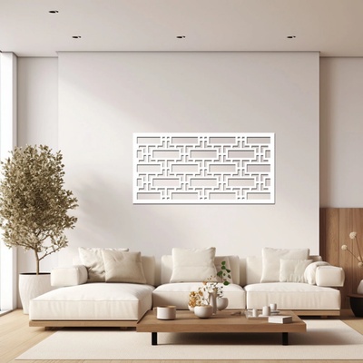 dřevo života Dřevěný dekorační panel LINES Rozměry (cm): 40x80, Zvolte barvu dekoru: Bílá