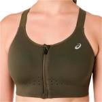 Asics Дамски спортен сутиен Asics Women's Road Combination Zip Bra Sports bra - Dark Olive - размер 70 (114-3776-0120)