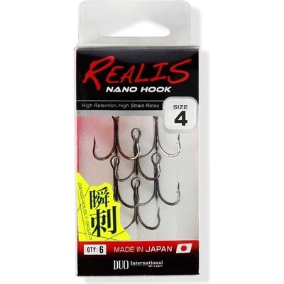 Duo Trojháčky Realis NANO Hook vel.4 6ks