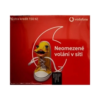 Předplacená Vodafone karta 150Kč kredit