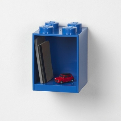 LEGO® Brick 4 dětská police modrá 15.9 cm, 21.1 cm, 15.9 cm
