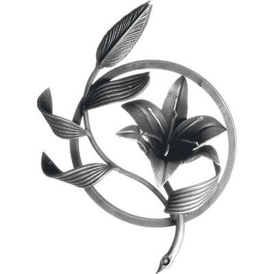 Ornament ľalia 400 x 300 mm, ø 250 mm, 12 x 12 mm, hladký