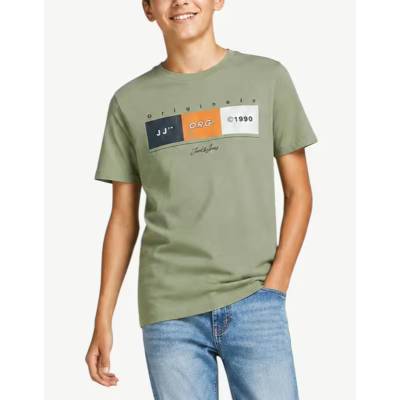 JACK & JONES Jorbrady Tee Ss Crew Neck Sn Jnr Oil Green