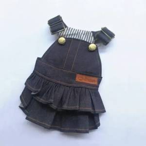  Дънкова рокля за кучета Denim Princess