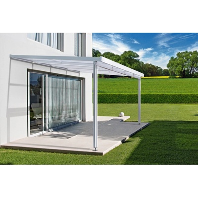 Gutta Premium 8,13 x 5,06 m čirý akryl / bílá konstrukce pergola