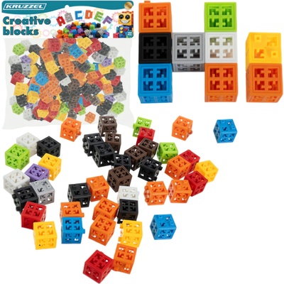 Kruzzel 26377 Kreatívna 3D stavebnica 2 x 2 cm, 160 ks