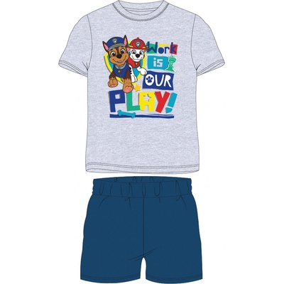 Chlapčenské pyžamo Paw Patrol 5204651 šedé tm. modrá