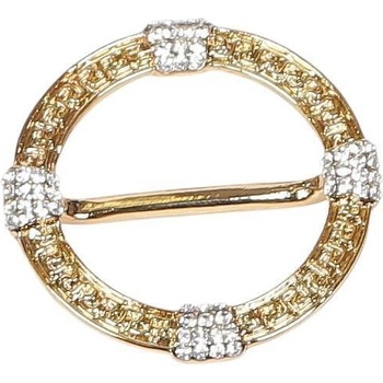 Златиста катарама за шал и дрехи с камъчета